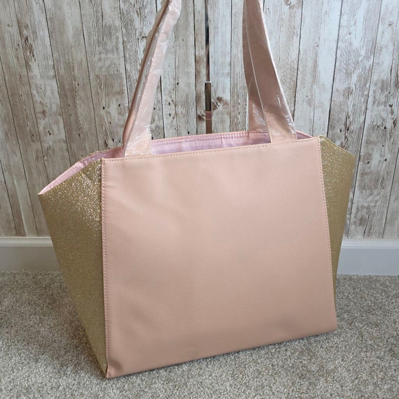 Jimmy Choo sparkling gold, pink tote bag - Picture 6 of 10